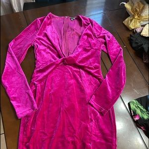 Pink long sleeve dress